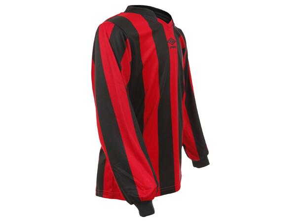 UMBRO Certi Strip Jsy LS J Rød/Sort 164 Stripet teknisk spillertrøye 